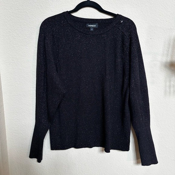Express Black Women's Crew Neck Sweater - Picture 1 of 9